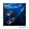 Патч-корд 5м, S/FTP cat 8 RJ-45 COPPER black Vention (IKGBJ)
