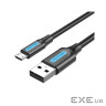 Дата кабель USB 2.0 AM to Micro 5P 1.0m 3A black Vention (COLBF)