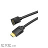 Кабель мультимедійний HDMI M to HDMI M 1.5m 4K60Hz 90 corner black Vention (AAQBG)