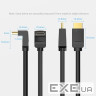 Кабель мультимедійний HDMI M to HDMI M 1.5m 4K60Hz 90 corner black Vention (AAQBG)