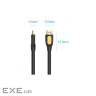 Кабель HDMI M - M, 1.5 м, V2.0, 4K 60Гц, PVC type, чорний, Vention (ALIBG)