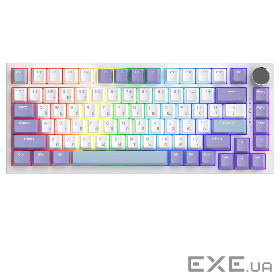 Дротова механічна клавіатура Ajazz AK820 Sea Salt Switch White (AK820-SS-PWB)