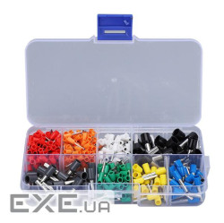 Набір клем / наконечників 400шт (O-100, R-100, W-50, G-50, Y-25, B-25, Bl-25, A-25) у бок (YT-39408) (YT-39408)