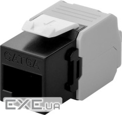 Конектор мережевий FreeEnd-RJ45 UTP6a,Keystone module LSA(ToolFree)PoE,чорний (75.09.0692-10)