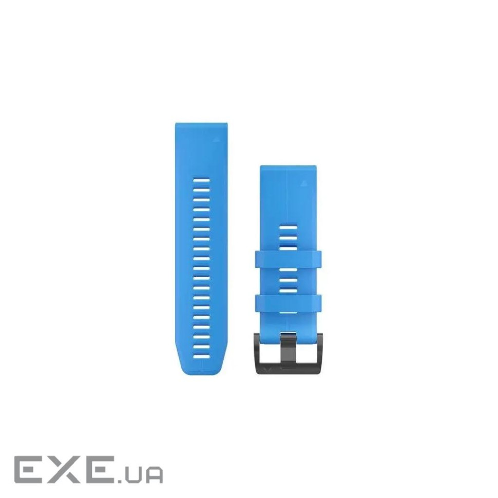 Ремінець до смарт-годинника Garmin fenix 5X Plus 26mm QuickFit Cyan Blue Silicone (010-12741-02)