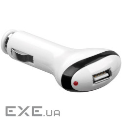 Перехідник живлення CigarSocket-USB2.0 A M/F,x1 12-24V 2000mA,білий (75.04.2509-1) (75.04.2509-1)