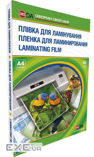 Плівка для ламінування, А4, 80 мкм, матова, 100 шт , D&A Art Antistatic (1120102120700)