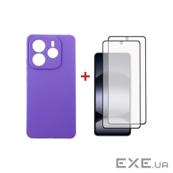 Чохол до мобільного телефона Dengos Kit Xiaomi Redmi Note 14 5G Carbon + 2 pcs glass ( (DG-CTG2P-10)