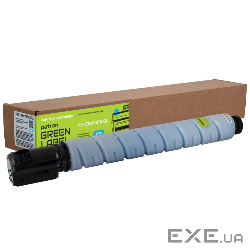 Тонер-картридж Patron Canon C-EXV54 Green Label, Cyan (PN-CEXV54CGL)