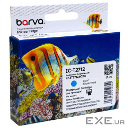 Картридж Barva Epson T2712 27XL (C13T27124020) 1100 c, Cyan (IC-T2712)