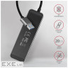 Концентратор AXAGON USB 3.1 to 4xUSB 3.0 0.2m switch black (HUE-MSA)