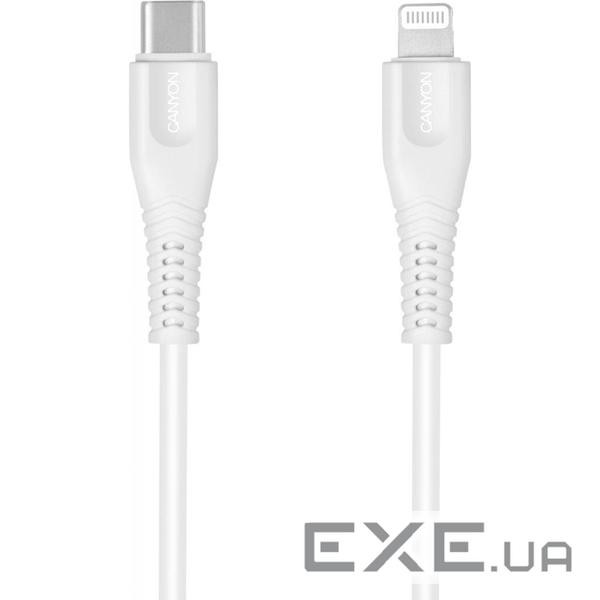 Дата кабель USB-C to Lightning 1.2m MFI White Canyon (CNS-MFIC4W)