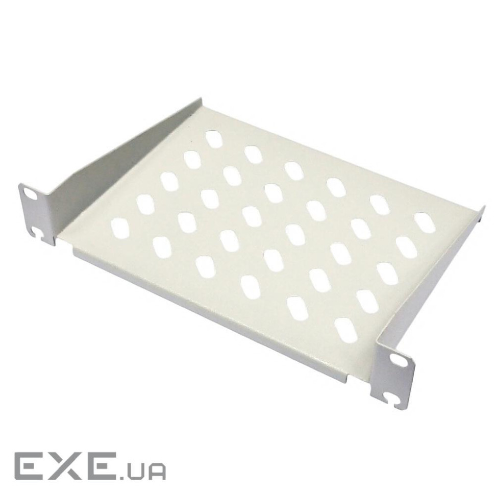 Полиця консольна 10", 160мм, 1U, сіра (UA-SHC16-10-G) (UA-SHC16-10-G)