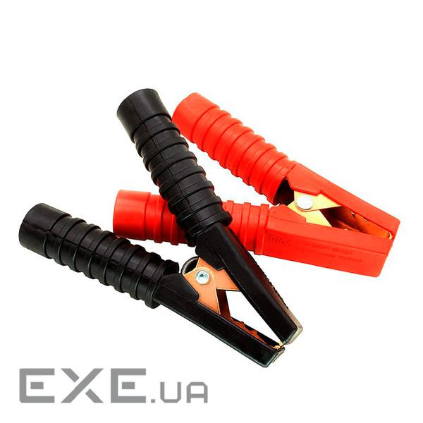 Набір акумуляторних затисків "крокодили" Merlion чорний + червоний (15978 140мм) )