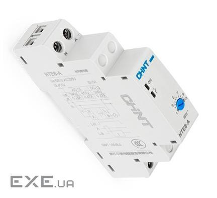 Реле часу CHINT NTE8A110M, на DIN-рейку, затримка відключення-1-10хв, Ue / le: AC-15 240В / 0,75А, - , -