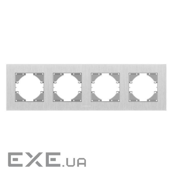 Рамка Videx BINERA сріблястий алюміній 4 поста (VF-BNFRA4H-SL)