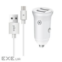 Зарядний пристрій Piko CC-312 (2USB3,1A) + USB-C cable (1283126538803)