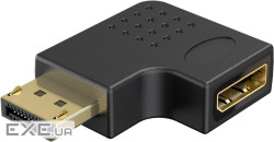 Перехідник відео DisplayPort M/F (адаптер),v2.1 8K@144Hz 90ё вліво,чорний (75.07.7132-1)