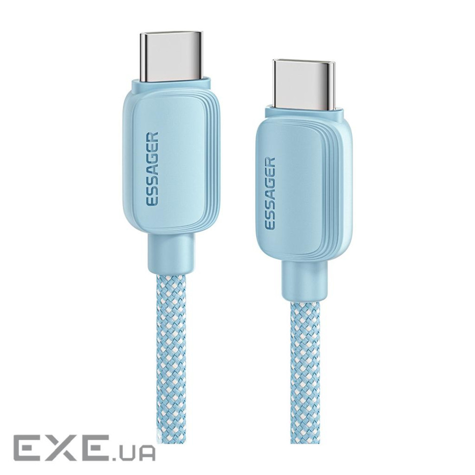 Дата кабель USB-C to USB-C 2.0m 100W blue Essager (EXCTT1-WLA03-P)