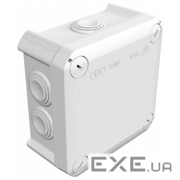 Коробка розподільна зовнішня Т60 114x114x57 IP66 OBO Bettermann колір білий
