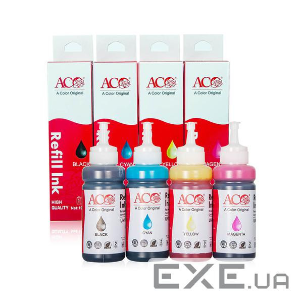 Чорнило ACO HP GT51/52 Yellow, 70ml, InkTank/Smart Tank (ACO-AH-001-YU (ACO-AH-001-Y Universal  Ink)