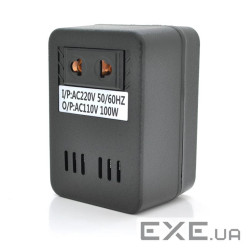 Трансформатор знижуючої напруги 100w Input 220 V / Output 110v, + універсальна розетка (HC-005-100W) (HC-005-100W)