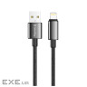 Дата кабель USB 2.0 AM to Lightning 2.0m 3A zinc alloy braided black ColorWay (CW-CBUL099-BK)