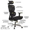 Офісне крісло Mealux D1 Air Fabric Black (HF-D1 F/B)