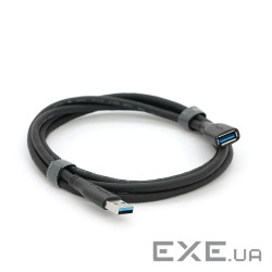 Подовжувач VEGGIEG USB 3.0 AM / AF, 1.5m, Black (YT-3.0AMAF-1.5BL)