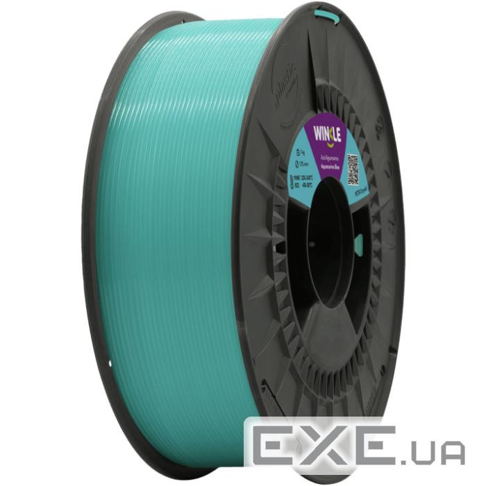 Пластик (Filament) WINKLE PETG CRYSTAL 1кг, 1.75мм, аквамариново-синій (PET01000175AZUAGUWNK)