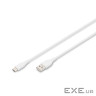 Дата кабель USB 2.0 AM to USB-C 2.0m 60W white Digitus (AK-300340-020-W)