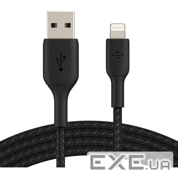 Дата кабель USB 2.0 AM to Lightning 1.0m black Belkin (CAA002BT1MBK)