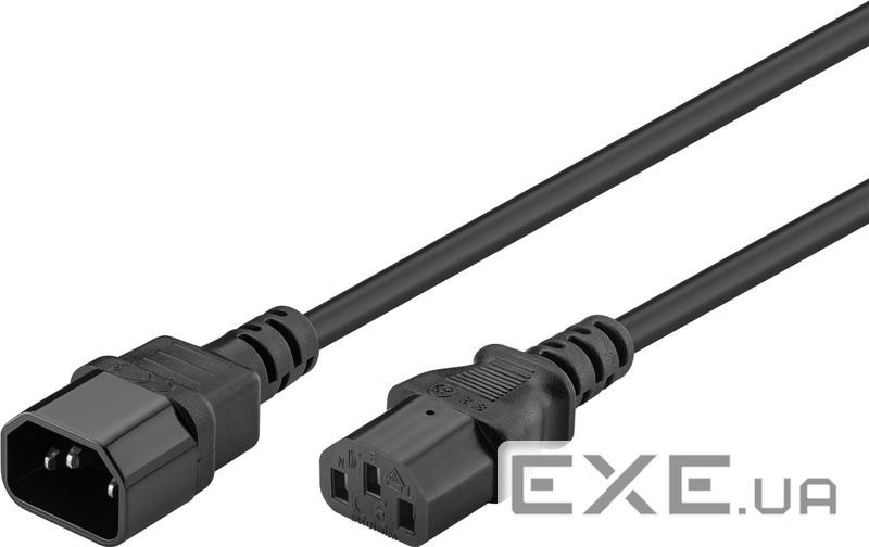 Кабель живлення пристроїв IEC(C13)-(C14) 3.0m,жила 1.00mm D=6.5mm 10A Cu,чорний (84.00.7152-1) (84.00.7152-1)