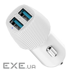 Зарядний пристрій Promate voltrip-duo 2xUSB Car Charger 17W White (voltrip-duo.white)