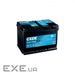 Акумулятор автомобільний EXIDE START-STOP AGM 70A (EK700)