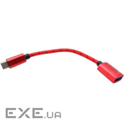 Перехідник OTG Type-C to USB 3.2, 0.15 м, червоний (B00971 0,15м) )