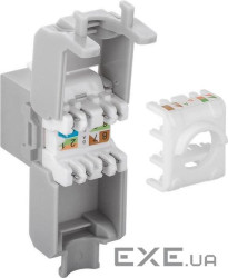 Конектор мережевий FreeEnd-RJ45 UTP6a,конектор Keystone ToolFree LSA,білий (75.09.0693-10) (75.09.0693-10)