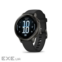Смарт-годинник Garmin Venu 4 (41mm), Black w/ Slate + Black, GPS смарт-годинник (010-03013-02)