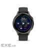 Смарт-годинник Garmin Venu 4 (41mm), Black w/ Slate + Black, GPS смарт-годинник (010-03013-02)