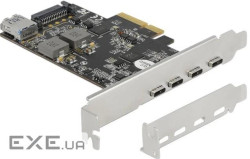 Delock PCIe x4 Karte zu 4 x extern USB 3.0 Typ-A Quad Channel +++ (89048)