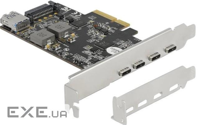 Delock PCIe x4 Karte zu 4 x extern USB 3.0 Typ-A Quad Channel +++ (89048)