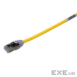 Патч-корд FTP 28AWG, кат 6A, 0.5м, жовтий (STP28X0.5MYL)
