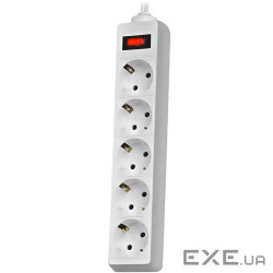 Мережевий фільтр DEFENDER ES 3 White, 5 розеток, 3м (994820)