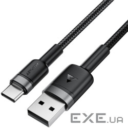 Кабель USB 2.0 AM-Type-C M, 1.2 м, 60W aluminum alloy Black, C22-04 Acefast (6974316285144)
