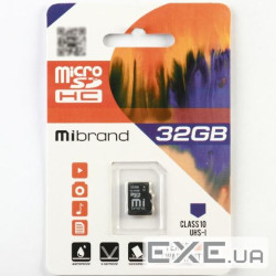 Карта пам'яті Mibrand microSDHC Class 10 UHS-I, 32GB (microSDHC-Mb / 32) Mibrand microSDHC Clas