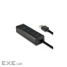 Хаб AXAGON HUE-S2BL USB3.0 CHARGING hub, .2m Cable, MicroUSB Charging, Black