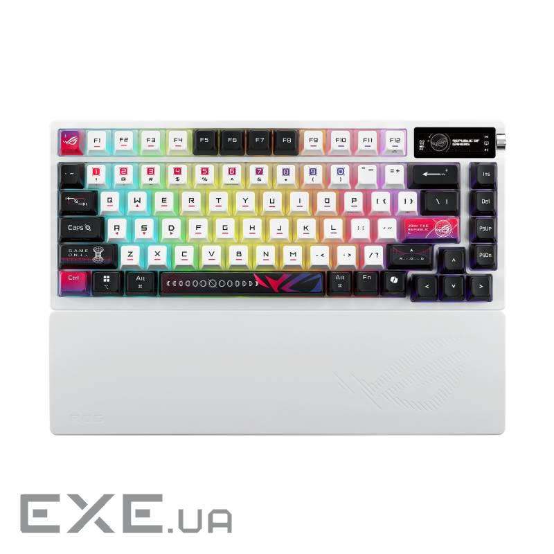 Клавіатура ігрова ASUS ROG Azoth X NX Snow V2 EN PBT Black (90MP044F-BKUA30)