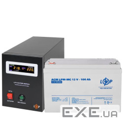 Комплект резервного живлення LogicPower B800 + мультигелева батарея 1280 Ватт (20338)