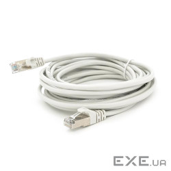 Патч-корд литий MERLION, FTP, RJ45, Cat.5e, 5m, сірий, CU, Q200 (PCM-CU-5E / 5G)