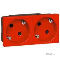 Блок розеток електричних MOSAIC Legrand 2хSchuko під кутом 45 (16А, 250В, автоматичні клем (077272) (077272)